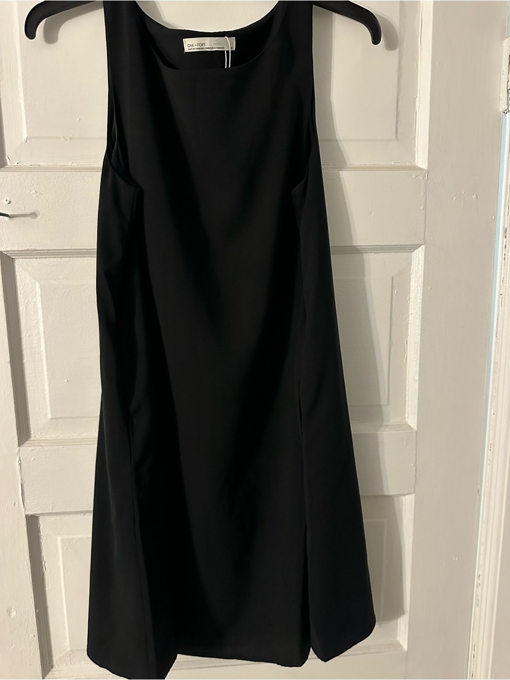 OAK + FORT Black Sleeveless Mini Shift Dress